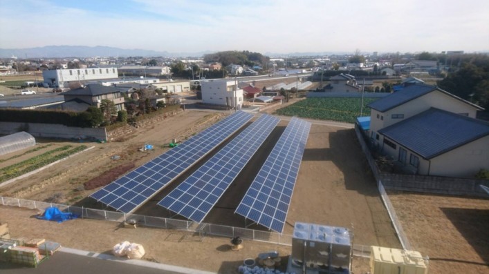 群馬県伊勢崎市　野立て太陽光