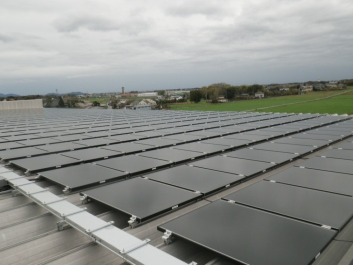 群馬県館林市工場 太陽光発電システム設置
