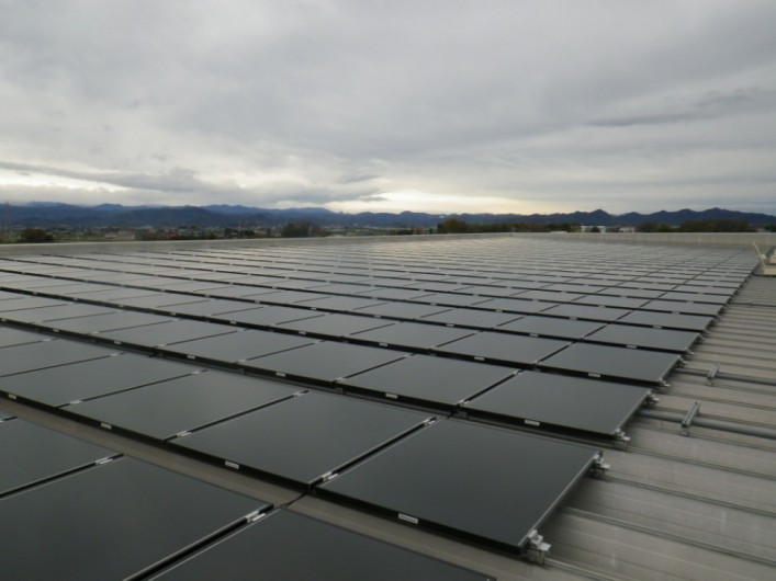 群馬県館林市工場 太陽光発電システム設置