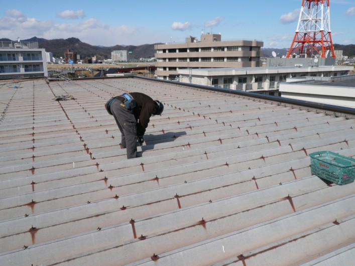 ルーフボルト打ち込み